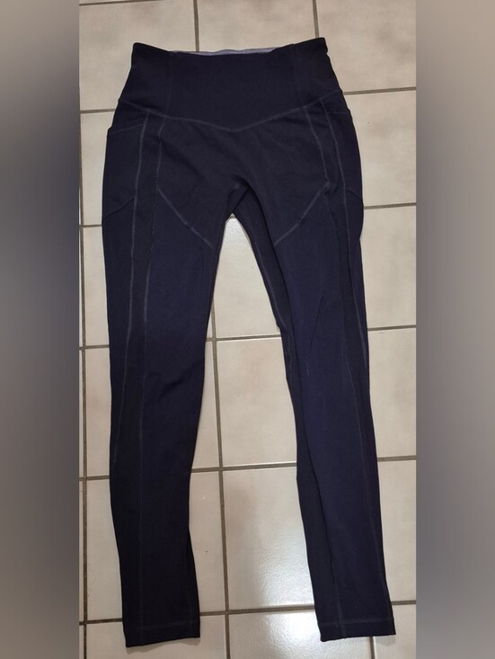 lululemon athletica Pants - Lululemon Speed Tight II Brushed Black Grape Leggings Size 8